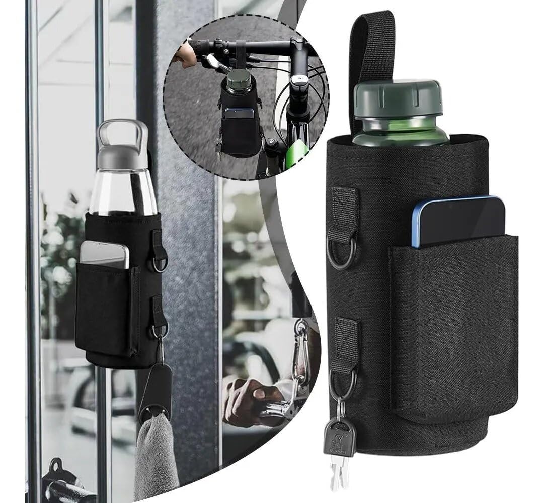 CHKAFEISTAR Magnetic Water Bottle Gym Bag: Securely Attaches to Gym Equipment, Waterproof with Water Bottle Holder, Perfect for Fitness, Travel, and Work
