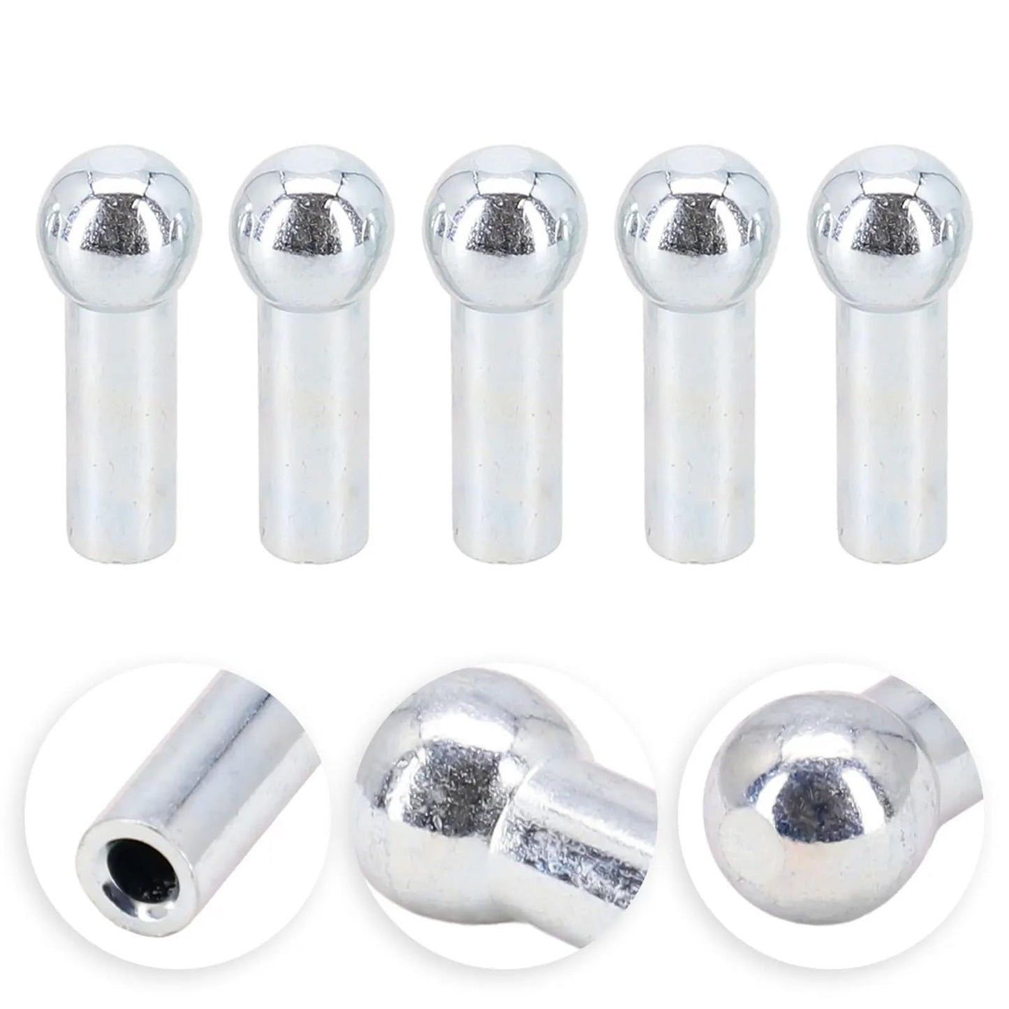 SquEqu 5 Pack Pulley Cable Ball Stopper Terminals End Joint Attachment Parts for Gym Weight Lifting Machine Fitness Equipment Running Yoga (for Diameter 6mm Wire)