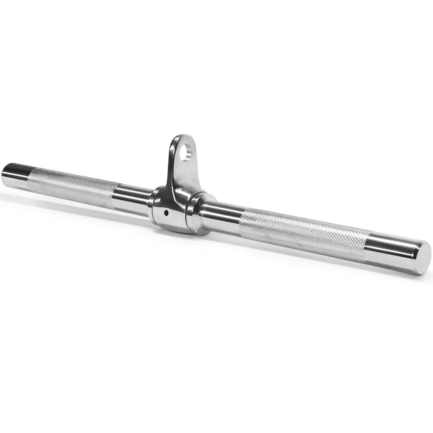 Yes4All Revolving Straight Bar with Non-Slip Handle – Rotating Straight Bar Cable Attachment – Lat Pull Down Bar – Support up to 880 lbs (Chrome)