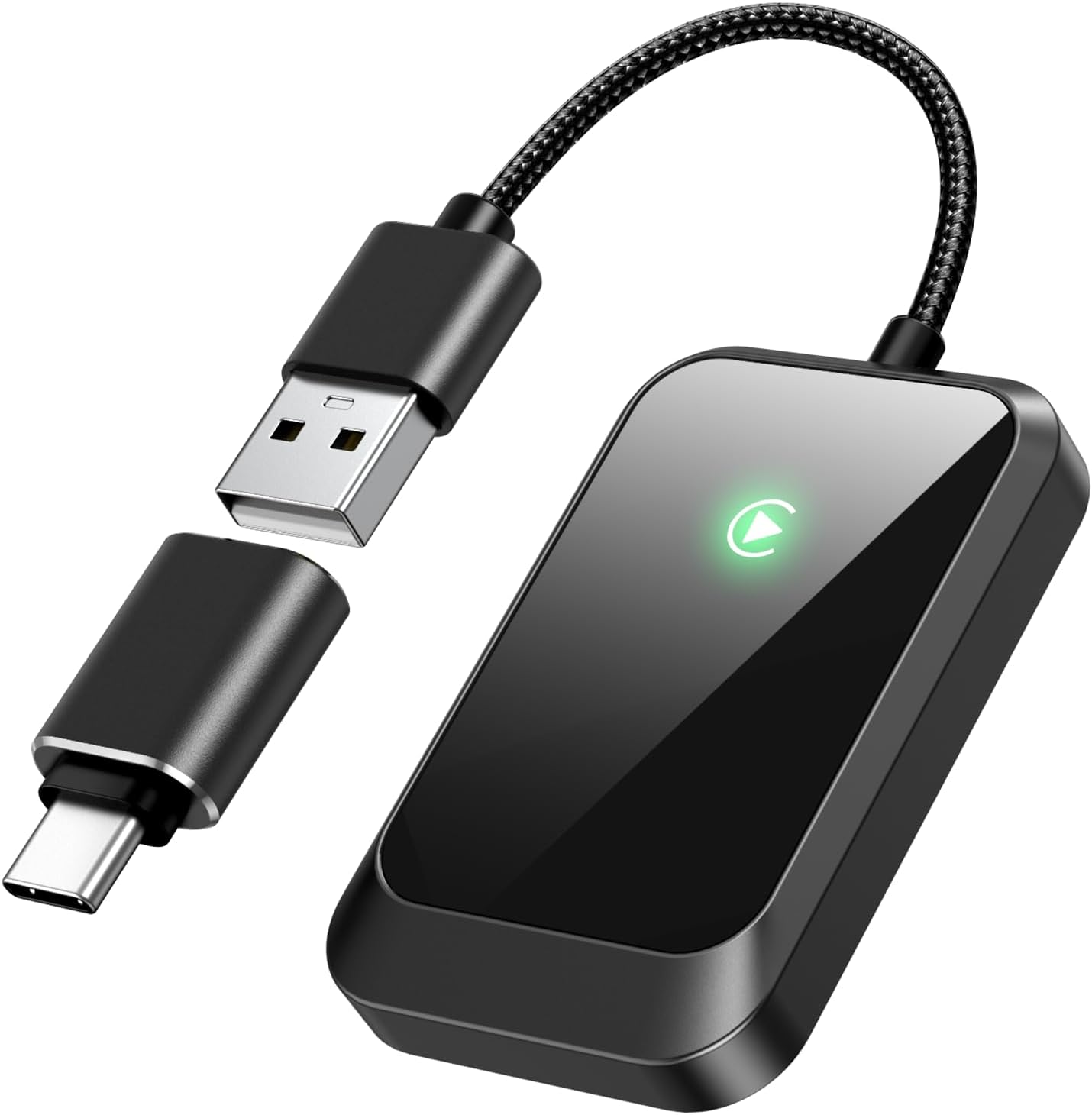 Lincisoonic 2016+ 10+ Wireless CarPlay Adapter for iPhone Plug-and-Play with USB-A Extension & USB-C Connector, Zero