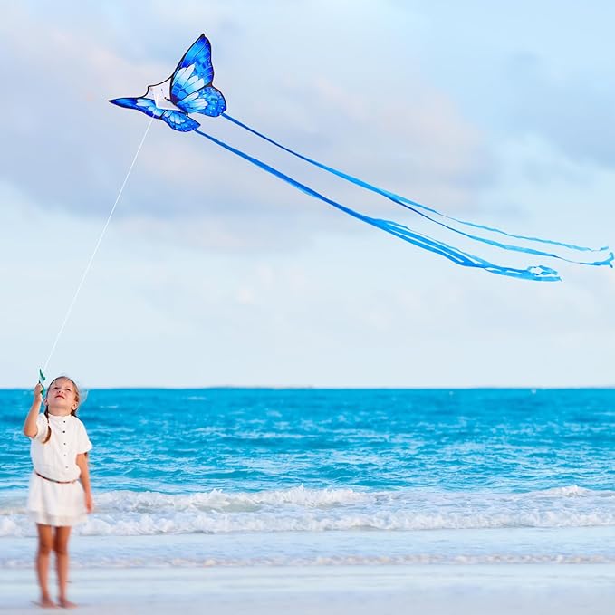 Xida Butterfly Kite for Kids & Adults, Easy to Fly, Ages 4-8, Large Kite with 300ft Handle, Perfect for Beach Trips