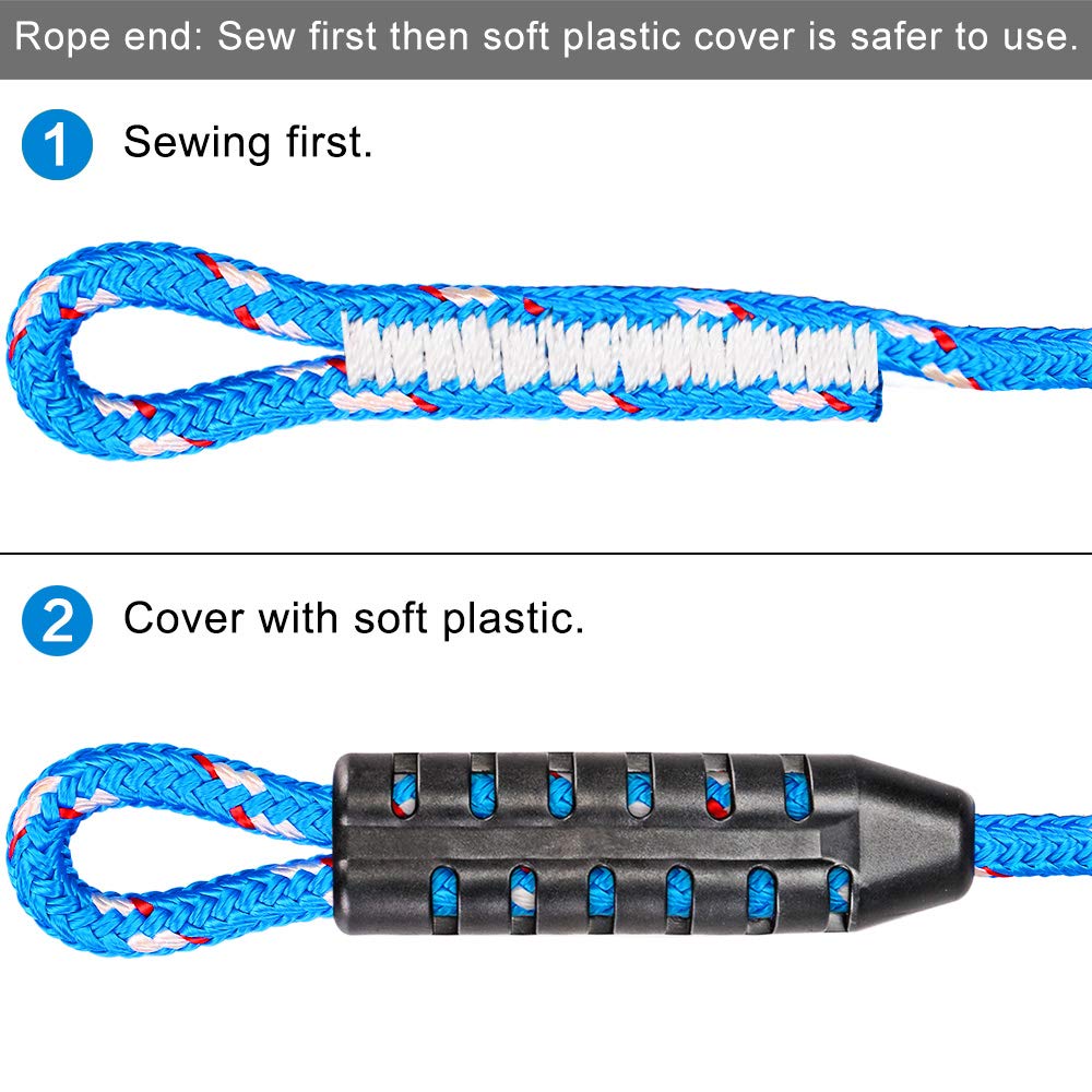 Dolibest Non-Slip Gymnastics Rings Kids Monkey Bars Swing Trapeze Bar with Adjustable Straps (41.7inch) Home Fitness Full Body Workout Ninja Warrior Obstacle Course Blue (2Pack