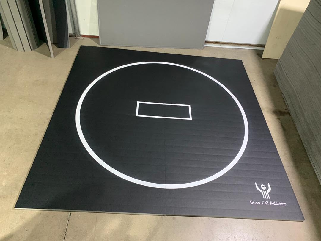 Great Call Athletics | 10’ x 10’ Wrestling Mat 1.25" Thick Collegiate Quality Thick Flexi Roll Jiu Jitsu Mats Home bjj Tape (Black)