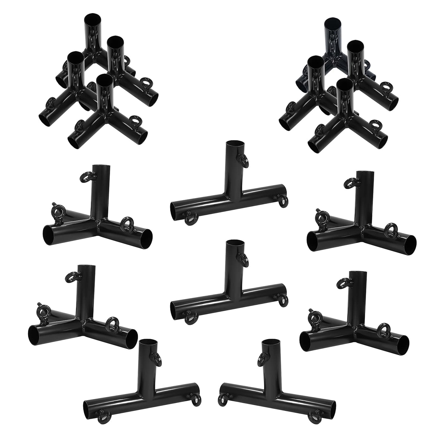 Aoneky 2 Inch Heavy Duty Steel Pipe Corner Connector Kit for 35FT Batting Cage Frame, Fittings for Baseball Softball Backyard Practice Structure