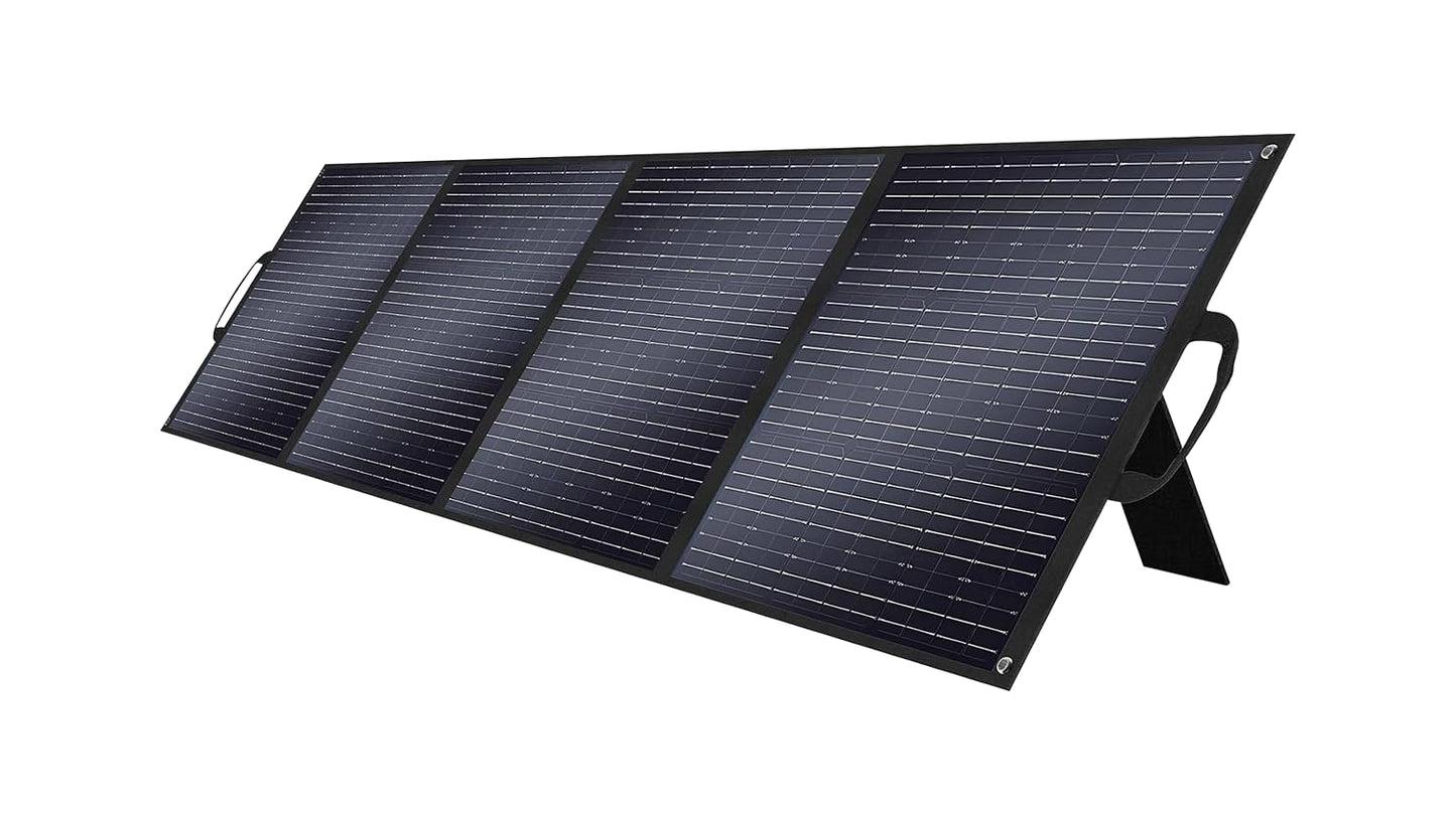 SolarPlay 200W Portable Solar Panel 19.8V for Solar Generator, Foldable IP65 Waterproof with Adjustable Kickstands, 25% High Efficiency for RVs, Camping, Power Backup
