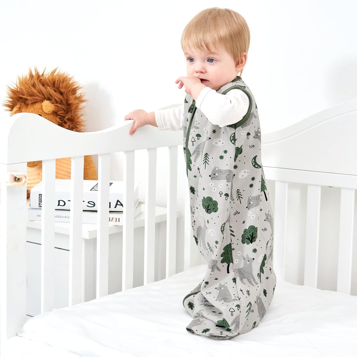 Yoofoss Baby Sleep Sack - 100% Organic Cotton Wearable Blanket for 6-12 Months | 3-Pack Soft Lightweight Design