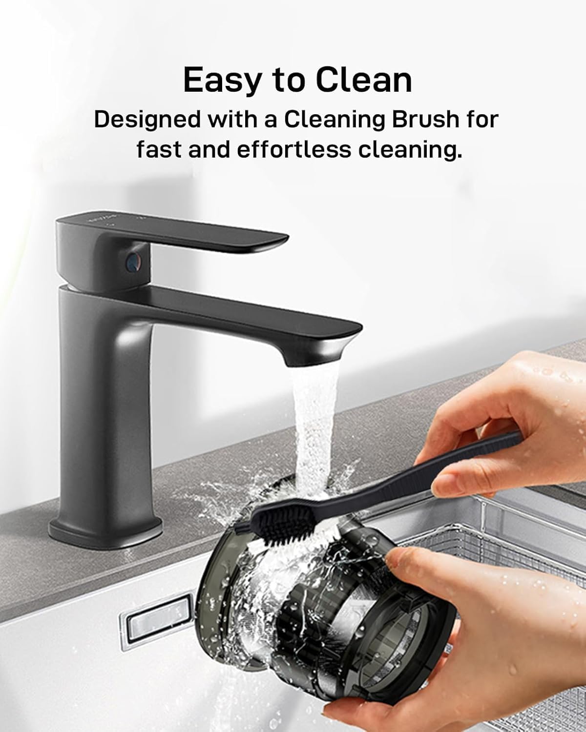 SIFENE Cold Press Juicer, 4" Wide Feed Chute Masticating Juicer with 63RPM Slow Grind, High Juice Yield Fruit & Vegetable Juicer Machine, Easy to Clean with Reverse Function, BPA-Free, Gray