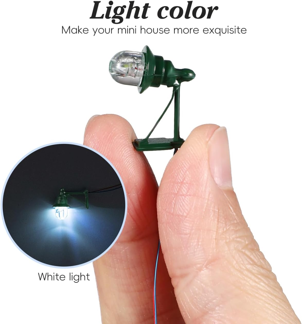 Uonlytech Miniature Wall Lamp - Realistic Table Lamp Decoration for Dollhouse & Garden | Set of 4