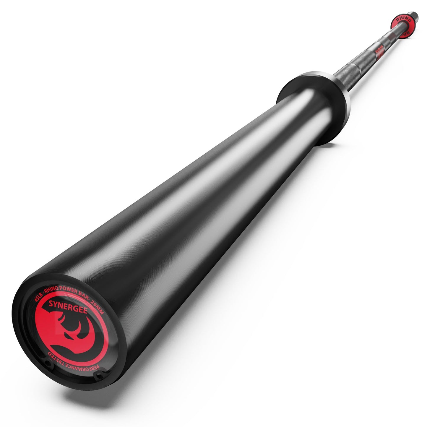 Synergee 45lb Rhino Power Bar Cerakote Finish Barbell. Rated 1500lbs for Powerlifting - Deadlift - Squat - Bench Bar