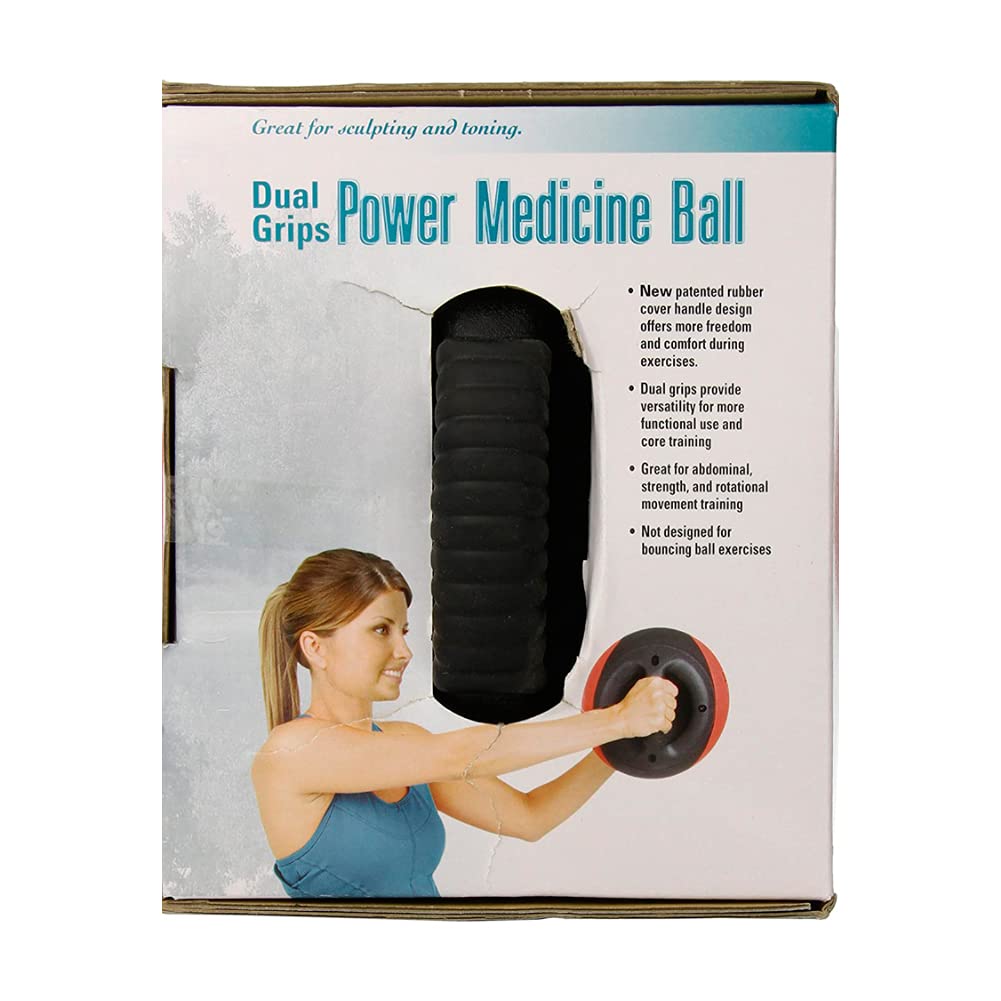Aeromat Dual Grip Power Medicine Ball, 9cm/10-Pound, Black/Yellow