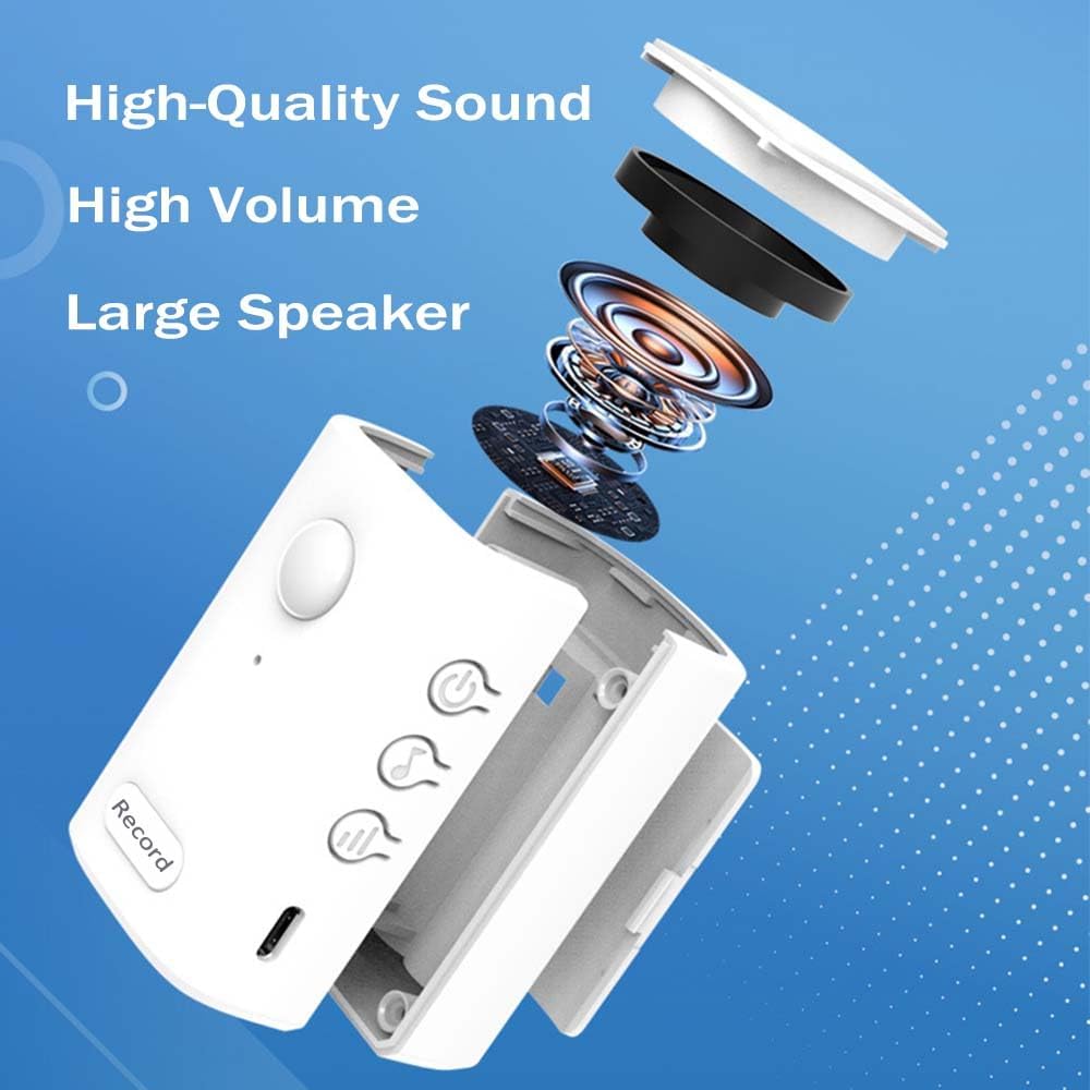 EFCWGIA 120-degree PIR Sensor recordable Motion Sensor Speaker, Talking Products Voice recordable, Motion Alarm Sensor