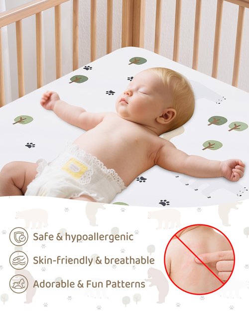 lasoftan Pack and Play Mattress - 38" x 26" Soft Breathable Portable Mattres Waterproof & Washable Perfectly fits Pack n Play