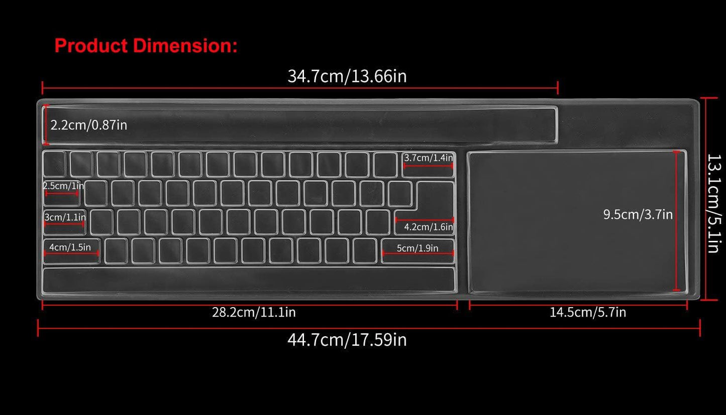 CaseBuy 104/107 Clear Desktop Computer Keyboard Cover Skin for PC Keys Standard Keyboard, Anti Dust Waterproof Keyboard