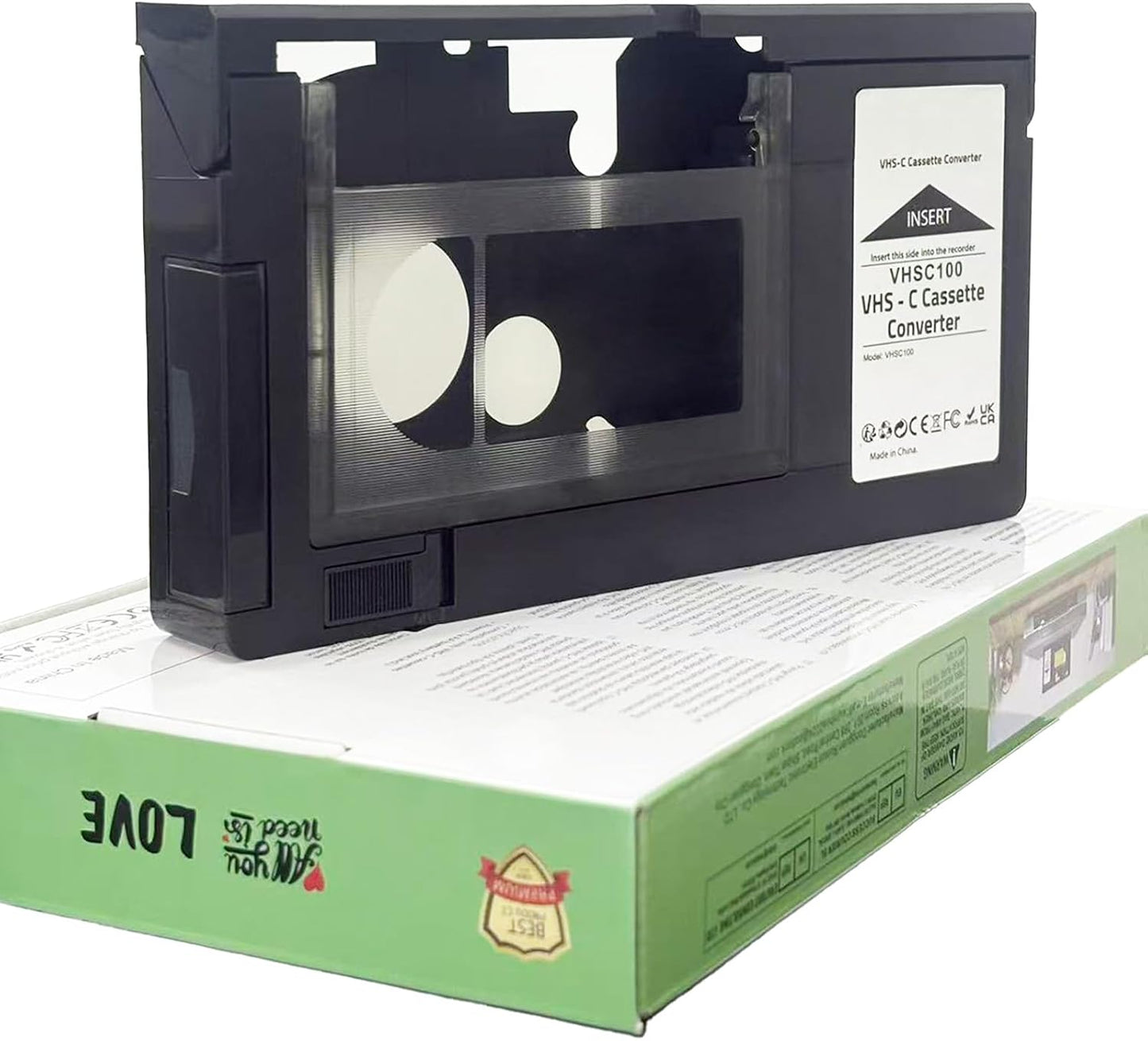 BECBOLDF Cassette Cassette VHS-C Tape Adapter for Camcorders Motorized Ideal for VCR Player, Video Player and VHS