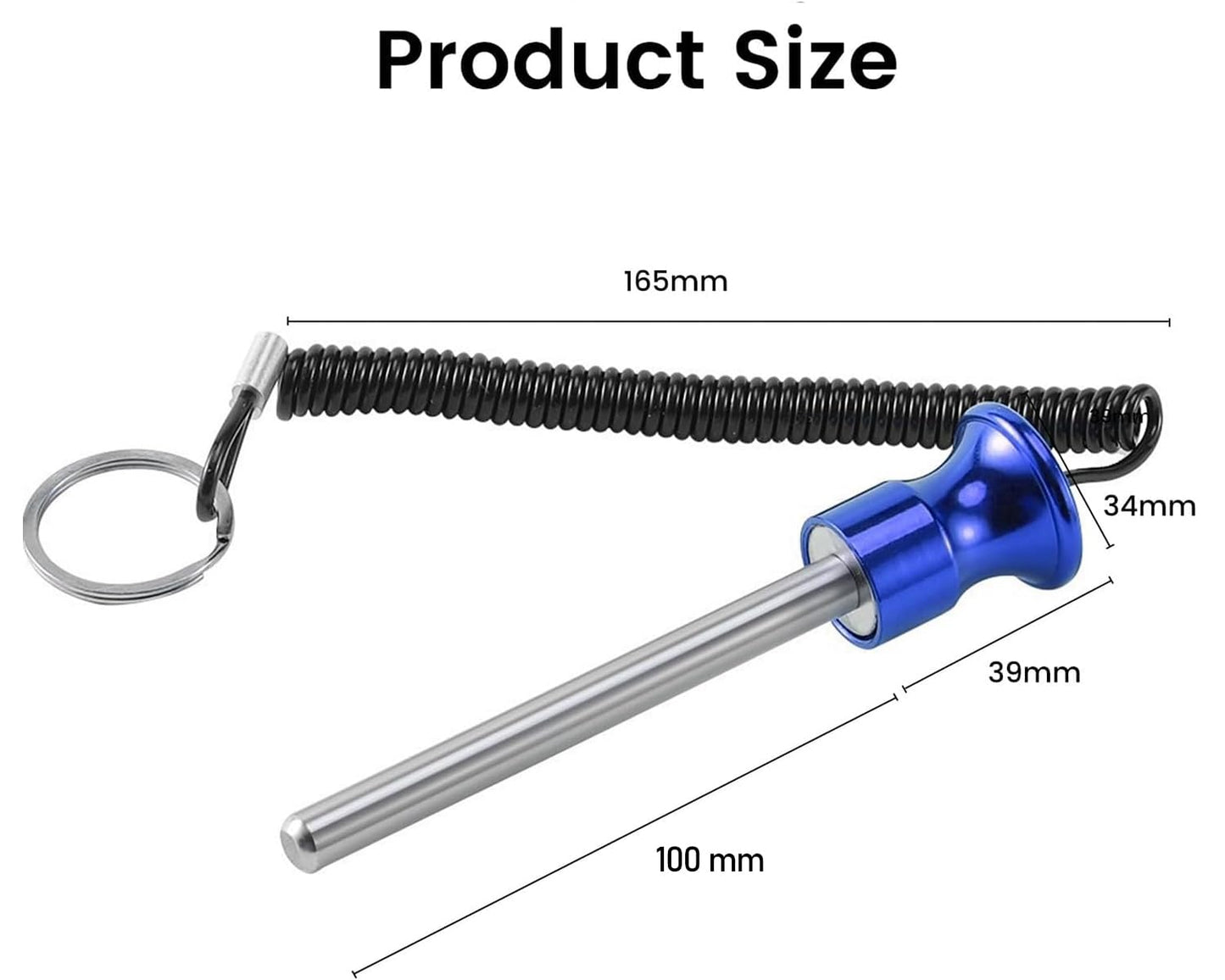Weight Stack Pin,Universal Magnetic Weight Pin with Pull Rope Strength Training Equipment for Commercial Gym or Home Gym | Pin Insert | Heavy Duty | Health Club Grade Steel Gym Accessories (Blue)