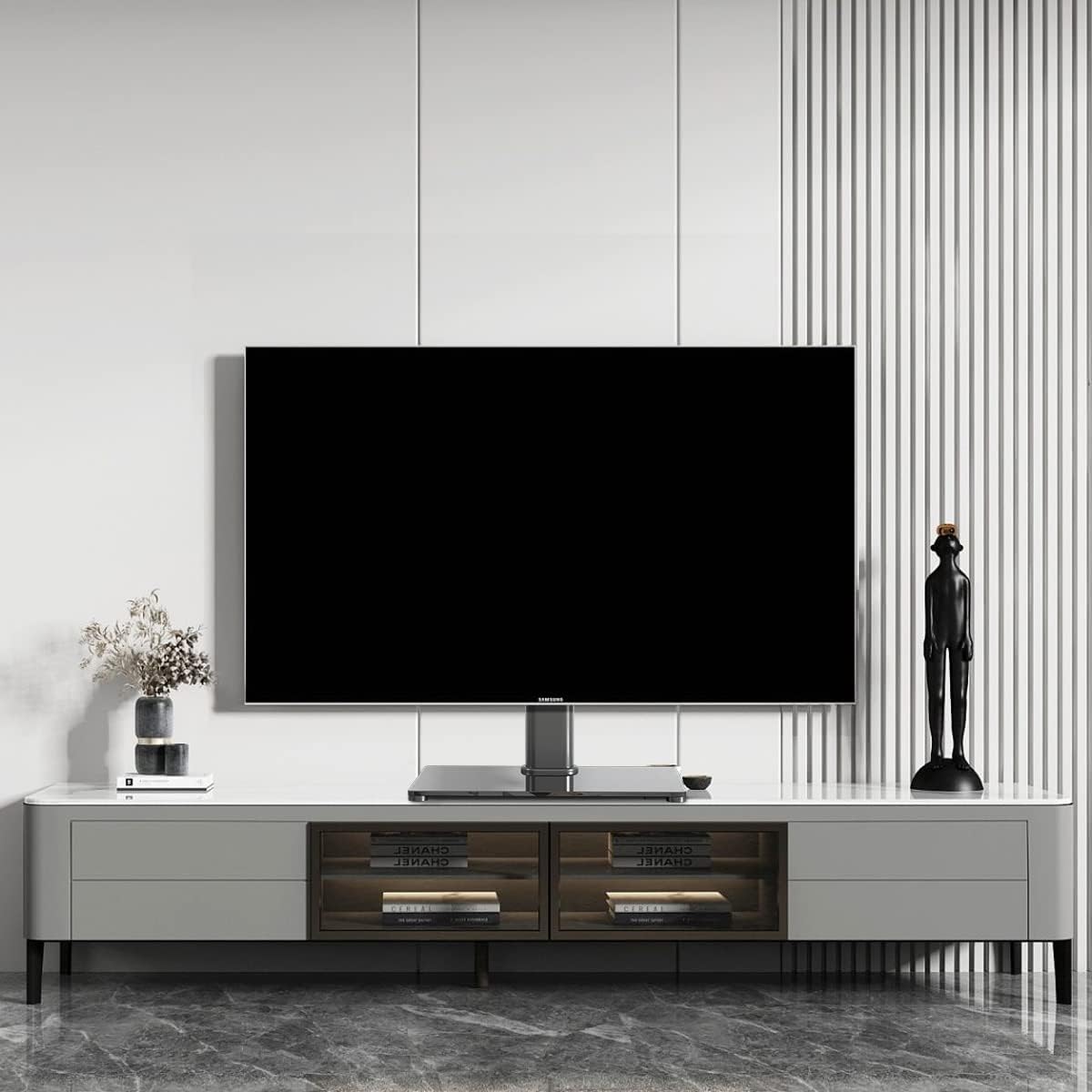 XINLEI 17-55 Inch 88lbs 400x400mm, TS102 Universal TV Stand Base, Table Top TV Stand for LCD/LED TVs, Height Adjustable