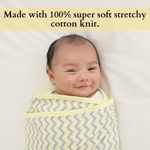 Miracle Blanket Swaddle Wrap - Soft & Secure Sleep Sack for Infants - Easy-to-Use Swaddling Blanket (Gray Stars)