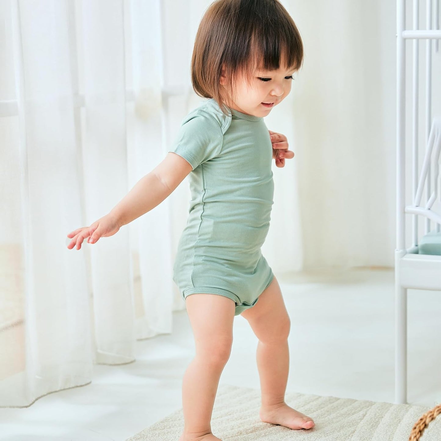 Okayinn BubblePanda Baby Bodysuit - Soft Rayon Bamboo Unisex Onesie for Infants 0-24 Months