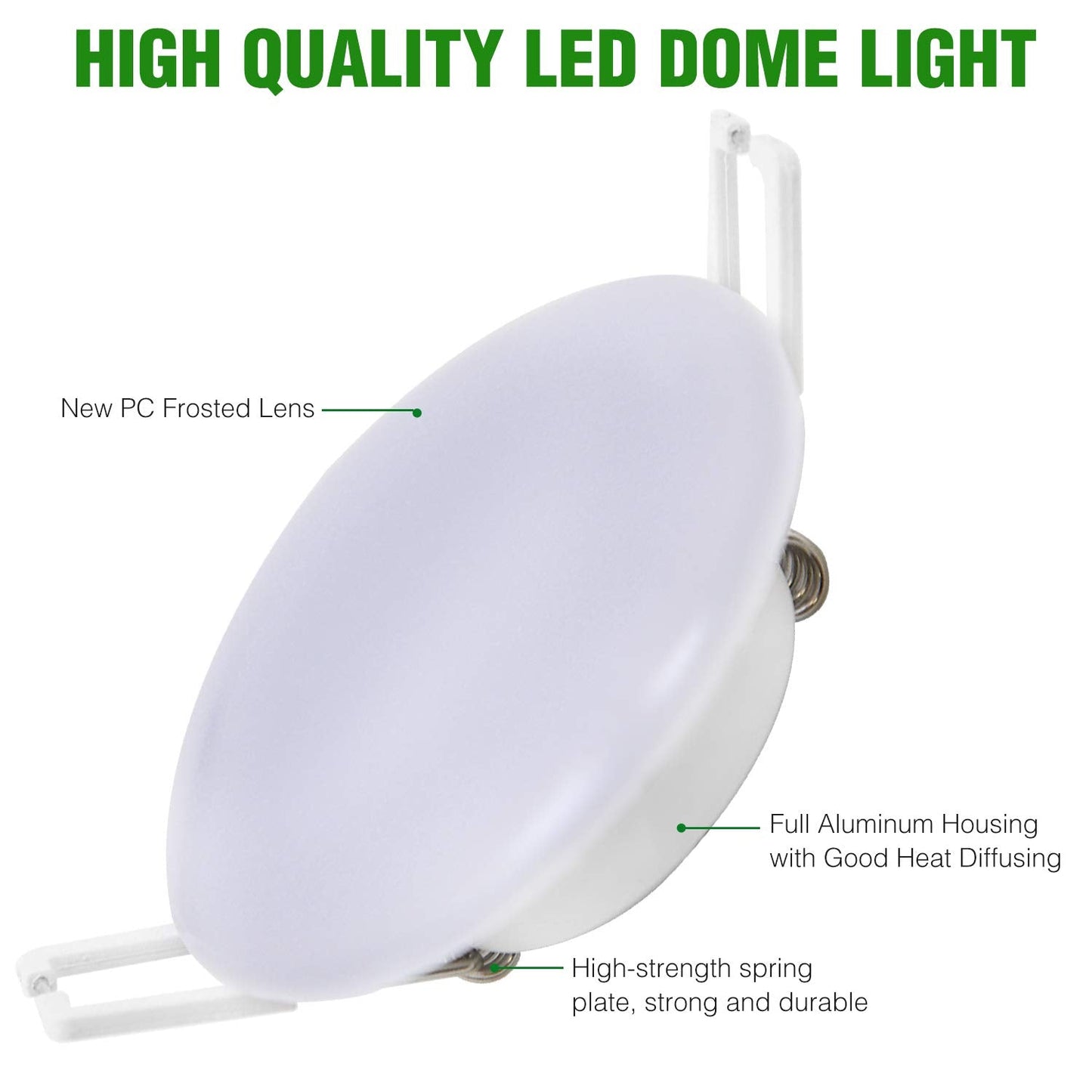 Homdec 12 Volt RV LED Recessed Ceiling Light, 3-Inch Puck Light, Dimmable 4W, 4000K Cool White, Model RVR3HN-