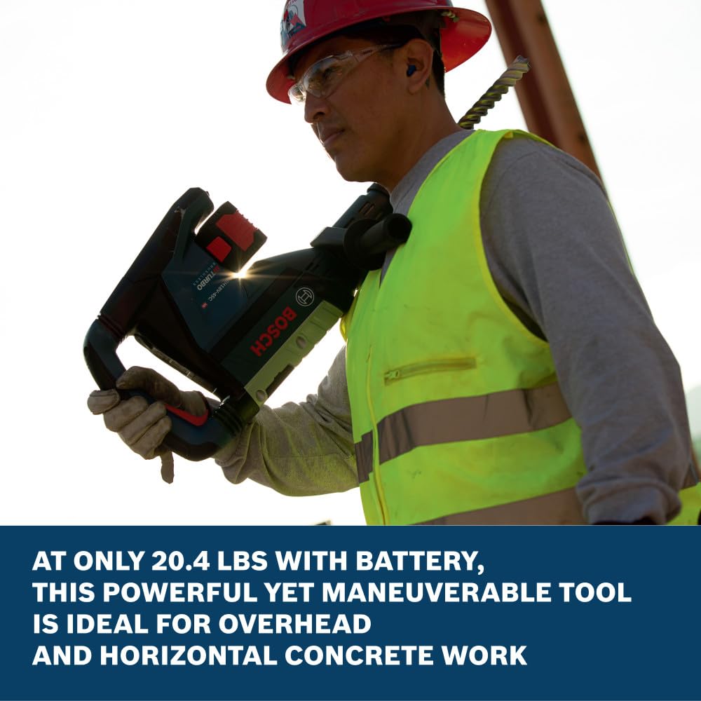 BOSCH PROFACTOR GBH18V-45CK27 18V SDS-max 1-7/8 In. Rotary Hammer | 9.3 Ft-Lbs Impact, BITURBO Brushless, Anti-Vibration | Includes (2) 12Ah CORE18V Batteries, 16A Turbo Charger, Case