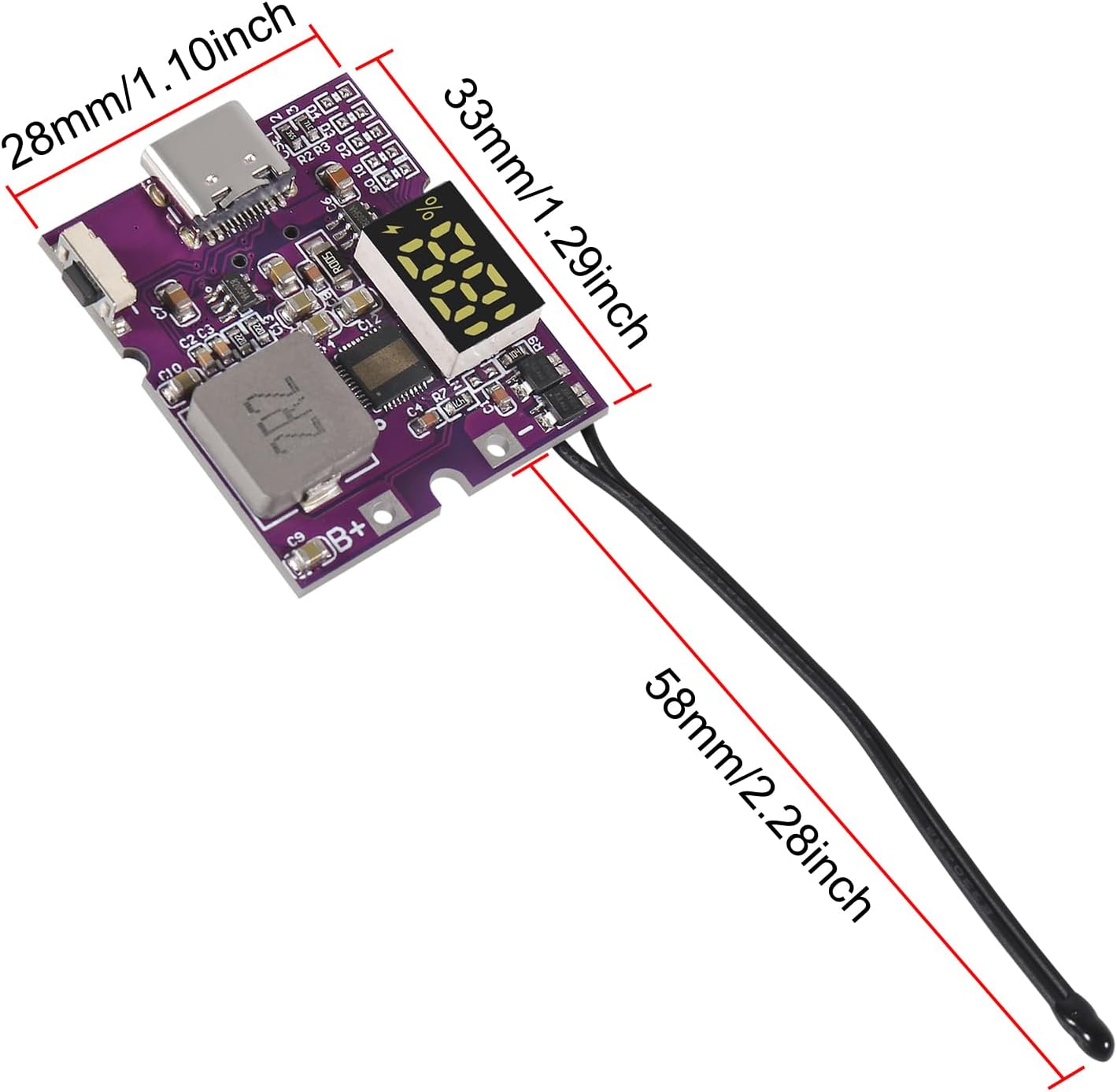 DWEII 2pcs 22.5W PD/QC3.0 2.0 Power Bank Bidirectional Fast Charging Mobile Power Module Circuit Board