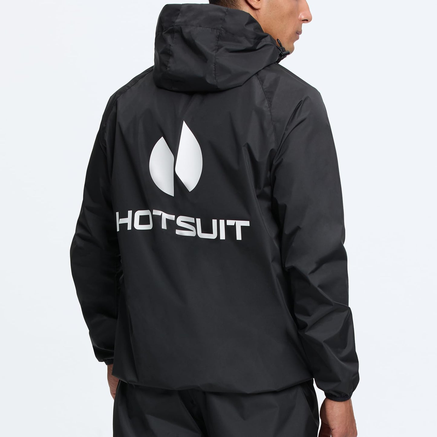 HOTSUIT Sweat Suits Sauna Suit Men Weight Loss Gym Exercise Workout Jacket, Black, XXL