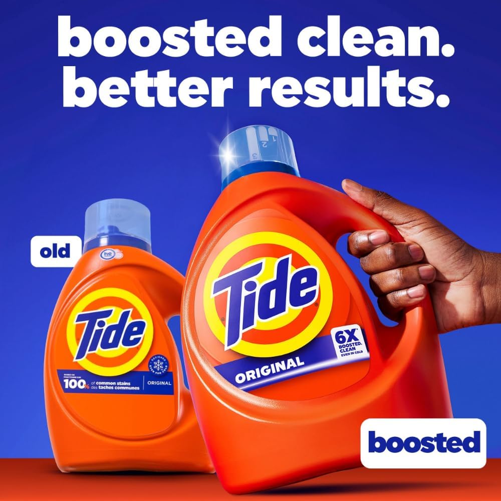 Tide Liquid Laundry Detergent - Original Scent, 64 Loads, 80 FL OZ | Powerful Stain Removal