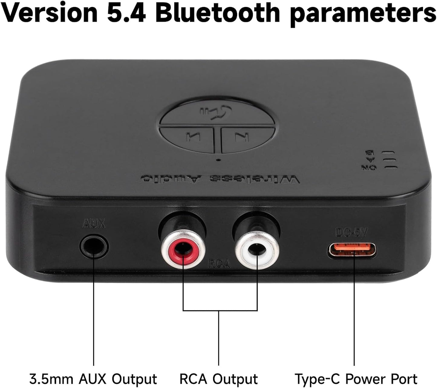 Ransanx M2R 5.4 3.55mm Bluetooth Audio Receiver RCA Bluetooth Adapter for Stereo Wireless Audio Receiver/USB Flash