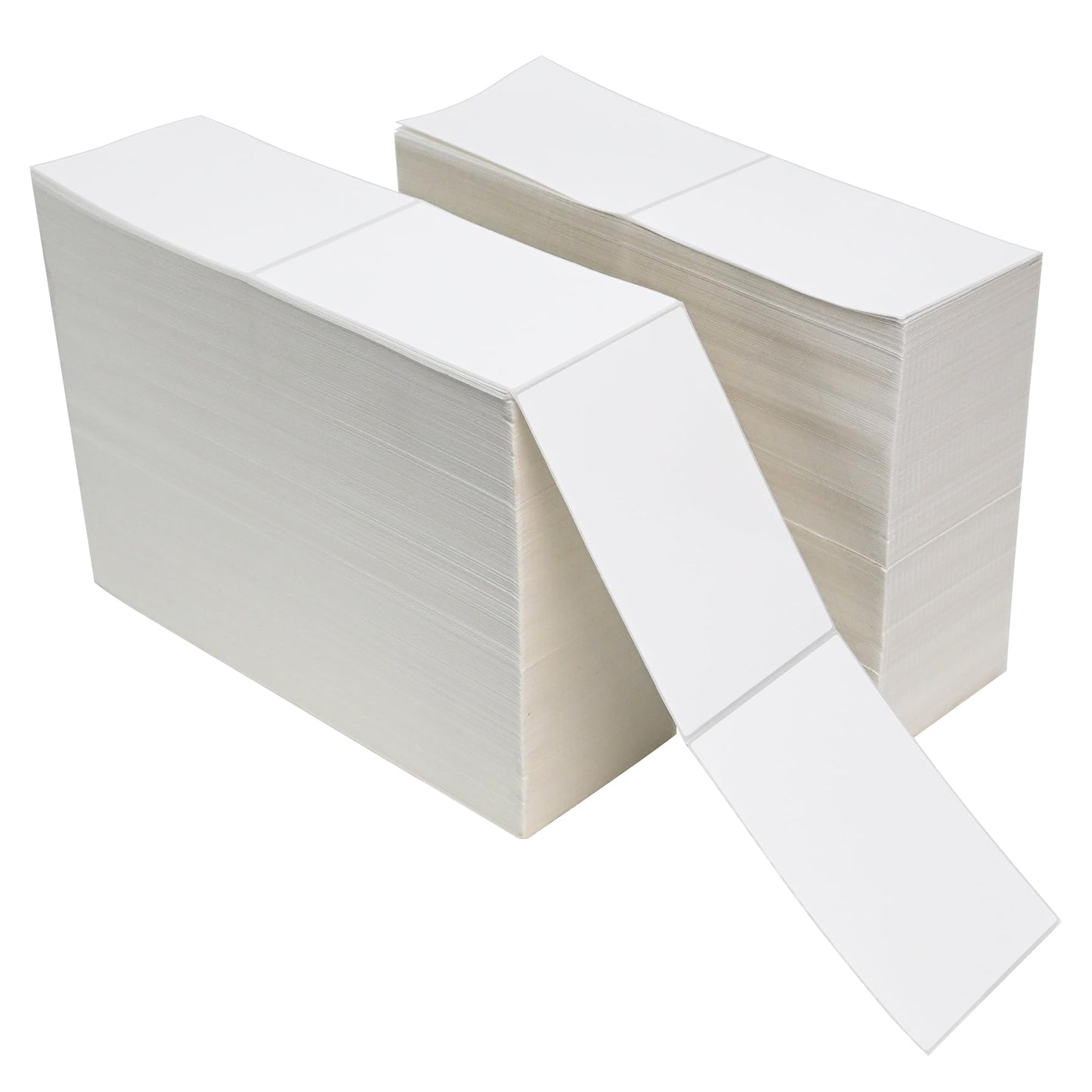 L LIKED 8000 Thermal Shipping Labels 4”x 6”in Fanfold, Permanent Adhesive, Perforated Line Labels Compatible with Direct Thermal Printings (2 Stacks, 4000 Labels/Stack)