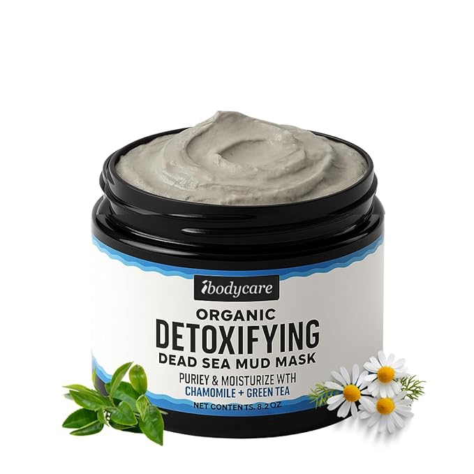 Organic Detoxifying Dead Sea Mud Mask A Whipped Mineral Clay A Evening Primrose Jojoba Rosehip and Flaxseed Oils A Chamomile Green Tea A Hydrating Facial Mask A Smooth Glowing Skin A 8 oz