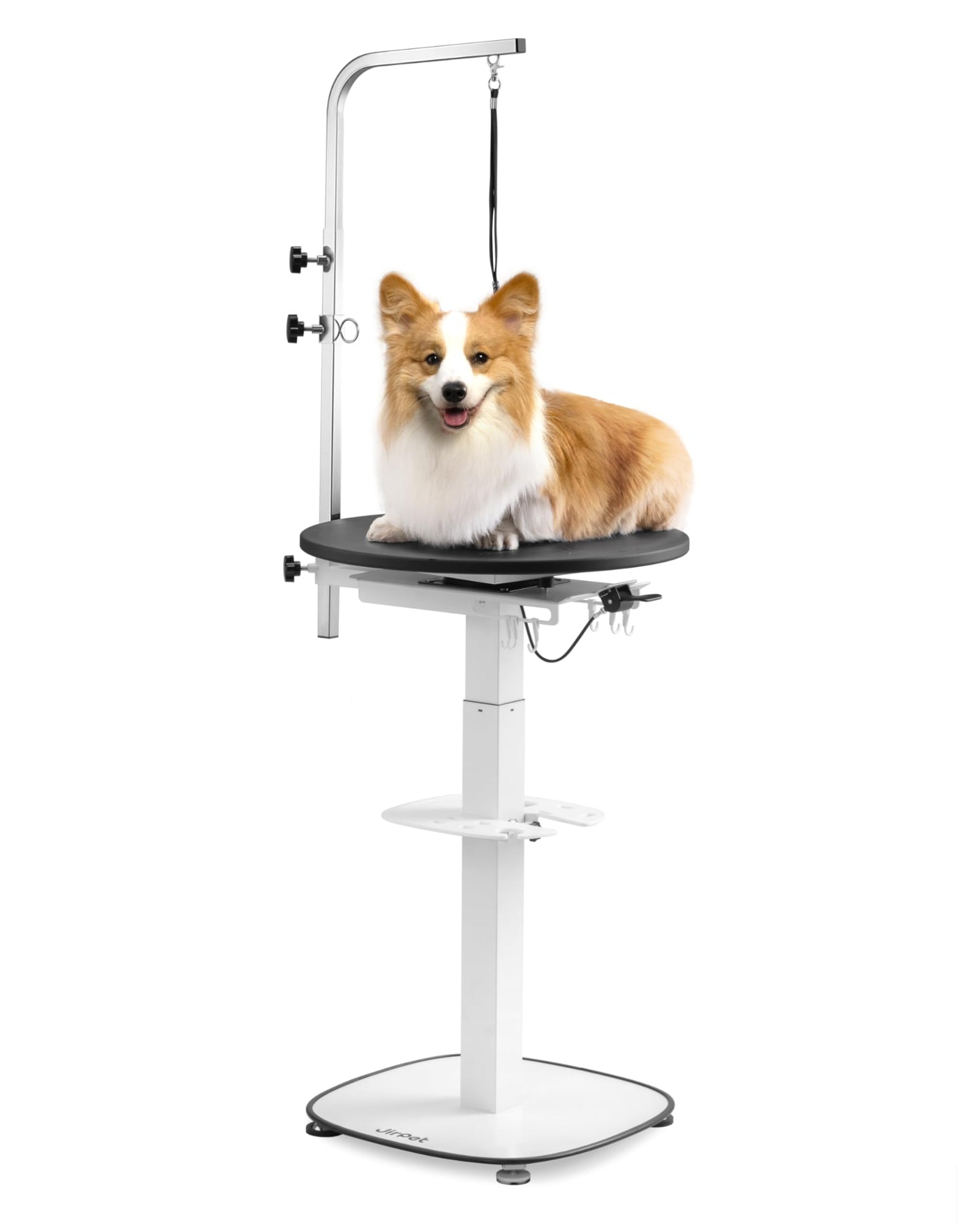 JirPet Dog Grooming Table, Elastic Comfort Surface with Pet-Friendly Design, Hydraulic Lift, Designed for Long-Term Use, Over 50,000 Lifts, 31in-45in Height Adjustable, Stable Base, Hair-Resistant