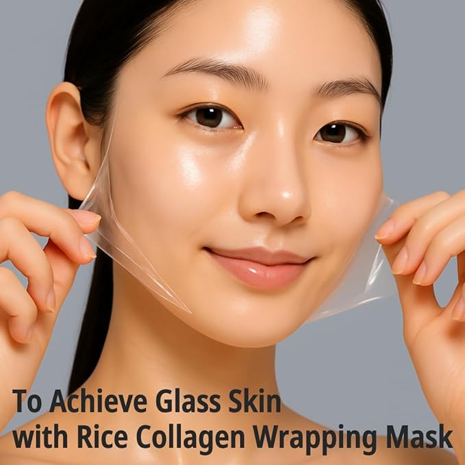daymellow Rice Collagen Wrapping Mask 2.36 fl. oz / 70ml ??Korean Peel-Off Facial Mask with Hydrolyzed Collagen, Hydrating & Firming, Overnight Gentle Pore Tightening for Glowing Glass Skin