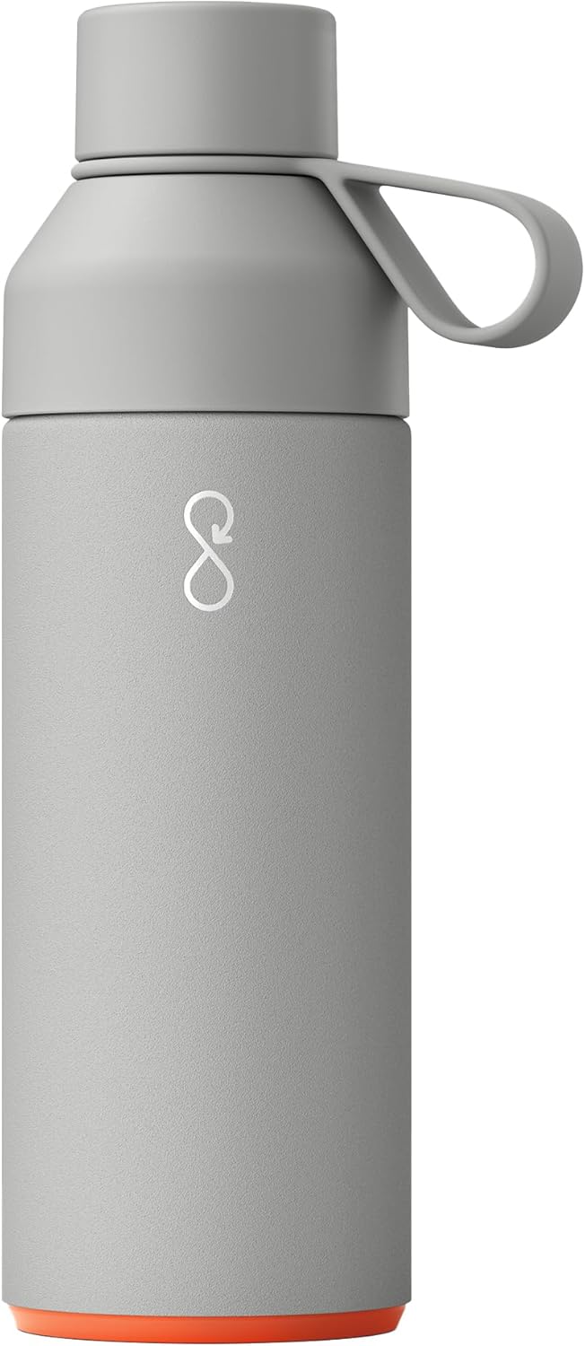 Ocean Bottle Original 17 oz - Stainless Steel Water Bottle | Reusable & Eco-Friendly | Keeps Drinks Cold & Hot (Rock Grey)