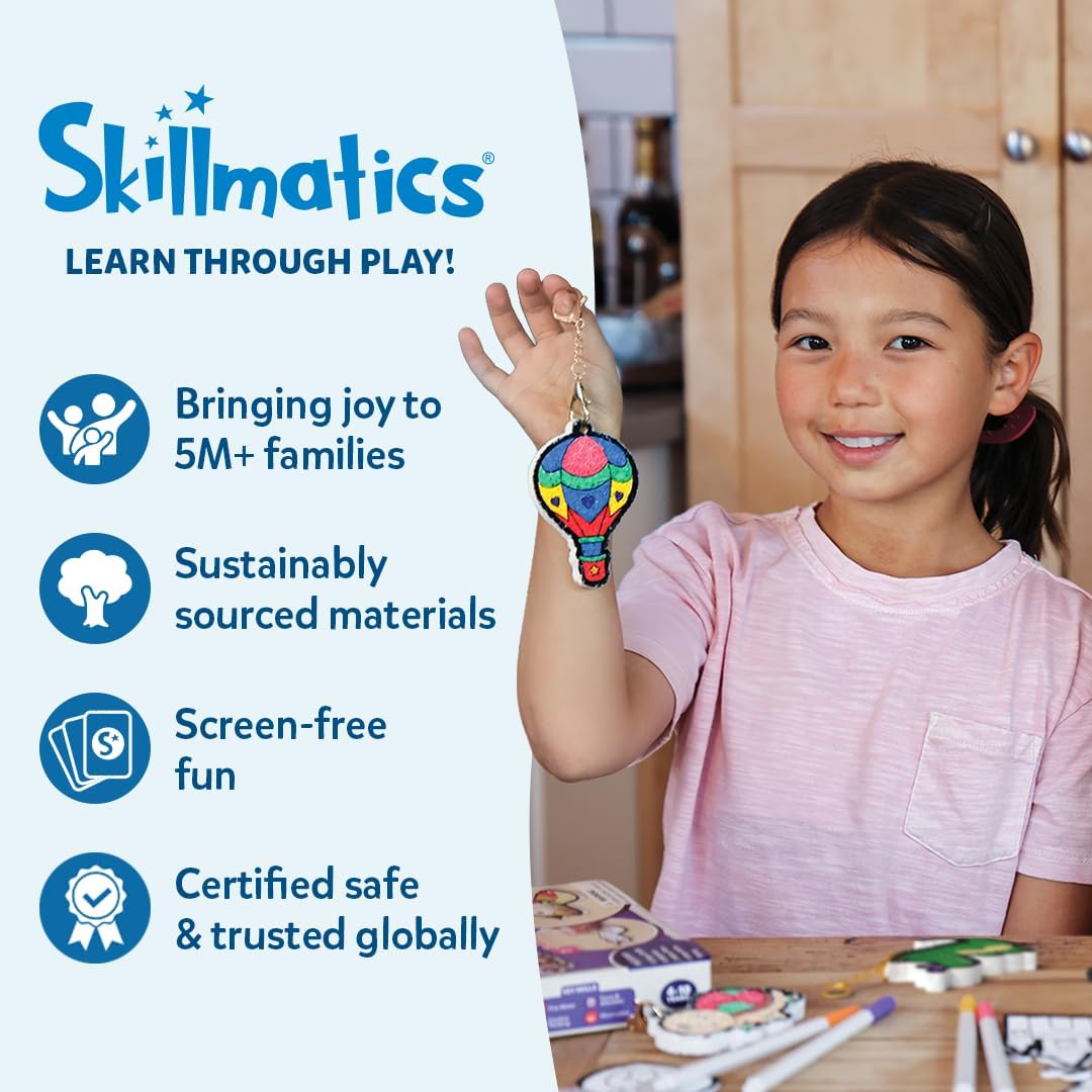Skillmatics Scissor Skills Activity Book - 25 Fun Cutting Activities for Preschoolers | Includes 2 Child-Safe Scissors