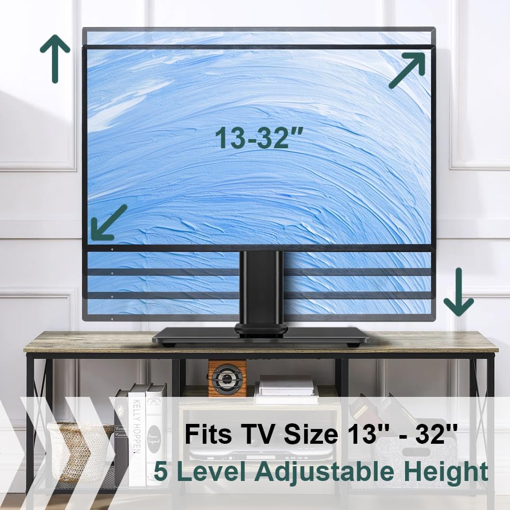 BFTOU 13"32" 5 80x80mm/95x95mm 77lbs Monitor Stand for Screens Swivel Computer Monitor Holder Freestanding Height