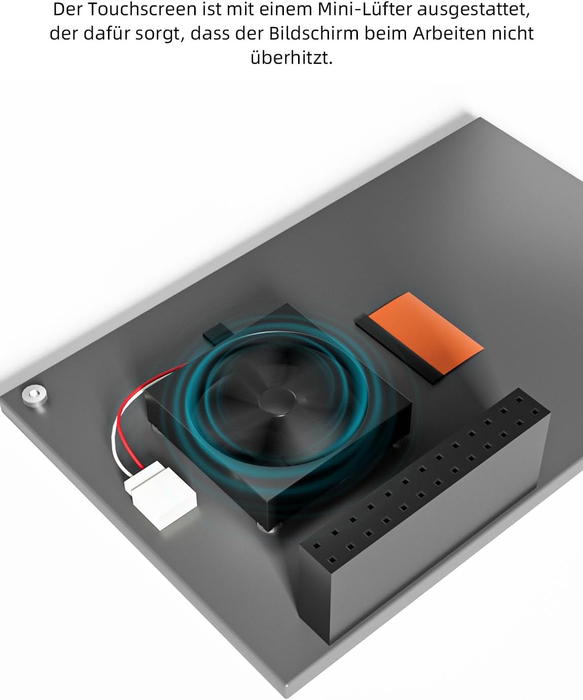 CUQI 3.5 Inch 5, 480 320 60 3/4/5 Touchscreen for Raspberry Pi x Pixel FPS Mini Monitor with Stylus and Mini Fan