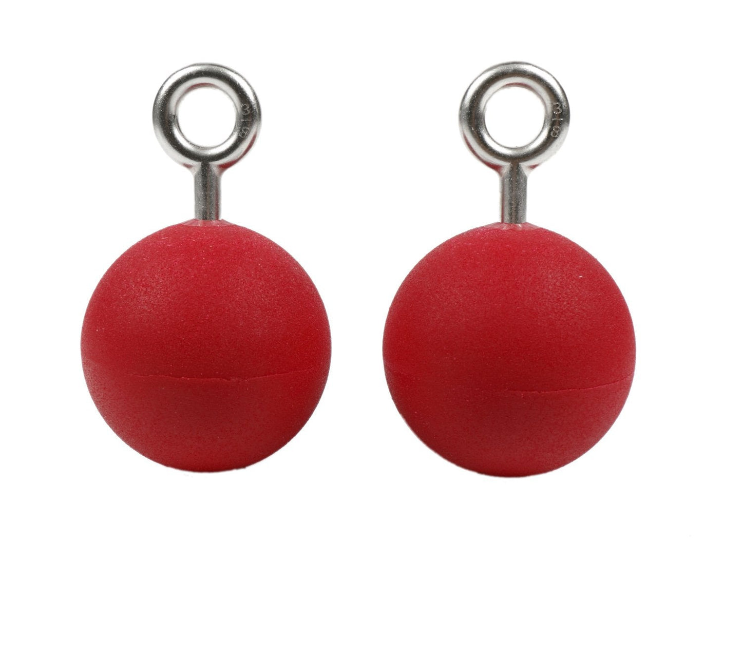 Atomik Climbing 3.5 inch Hanging Ninja Balls in Red for Grip and Strength Training as Seen on American Ninja Warrior