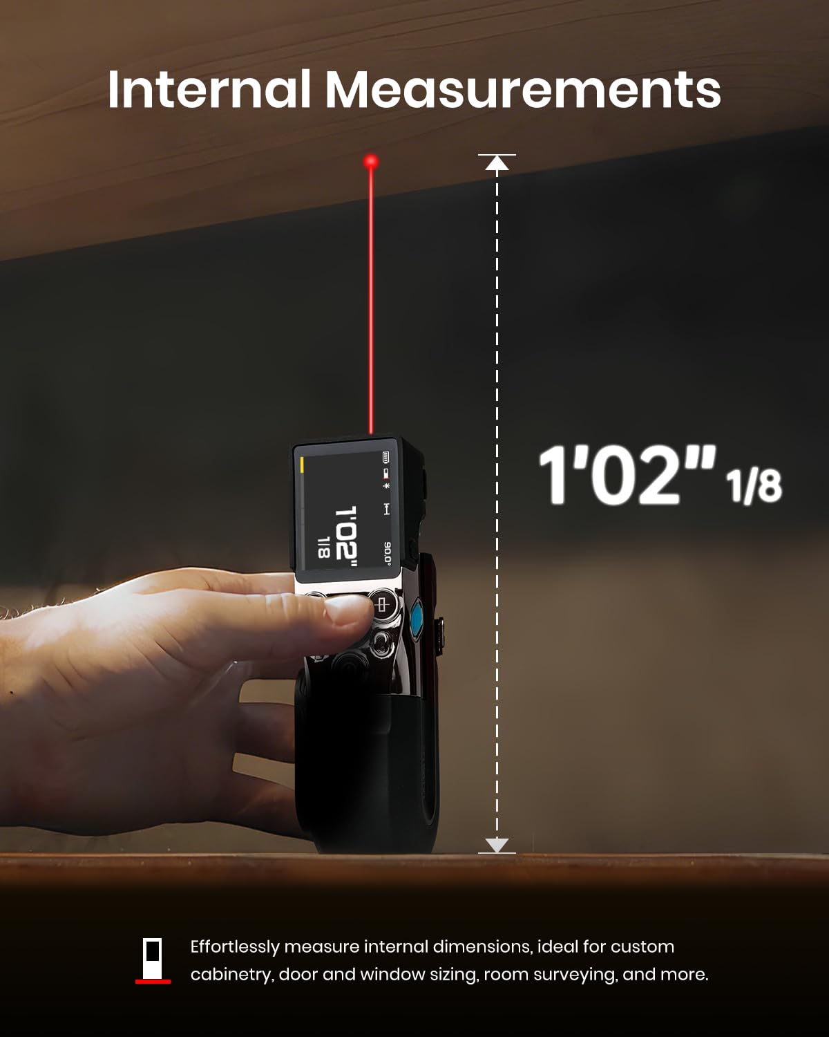 MiLESEEY XTAPE1 Digital Tape Measure with Laser, Fathers Day Dad Gifts 1/32" Accurate Auto Lock Tape Measuring Tool with Green Aligning Laser, Replaceable Tape Modular, P2P, APP Sync, Gift for Men