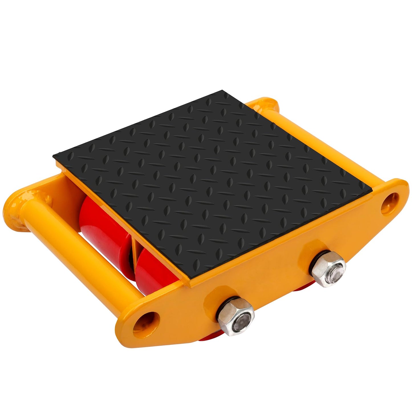 Machinery Mover 6T 13200LB Capacity Machinery Skate 4 Wheels Dolly Skate Roller with Non Slip Cap for Warehouse Workshop Factory, Yellow