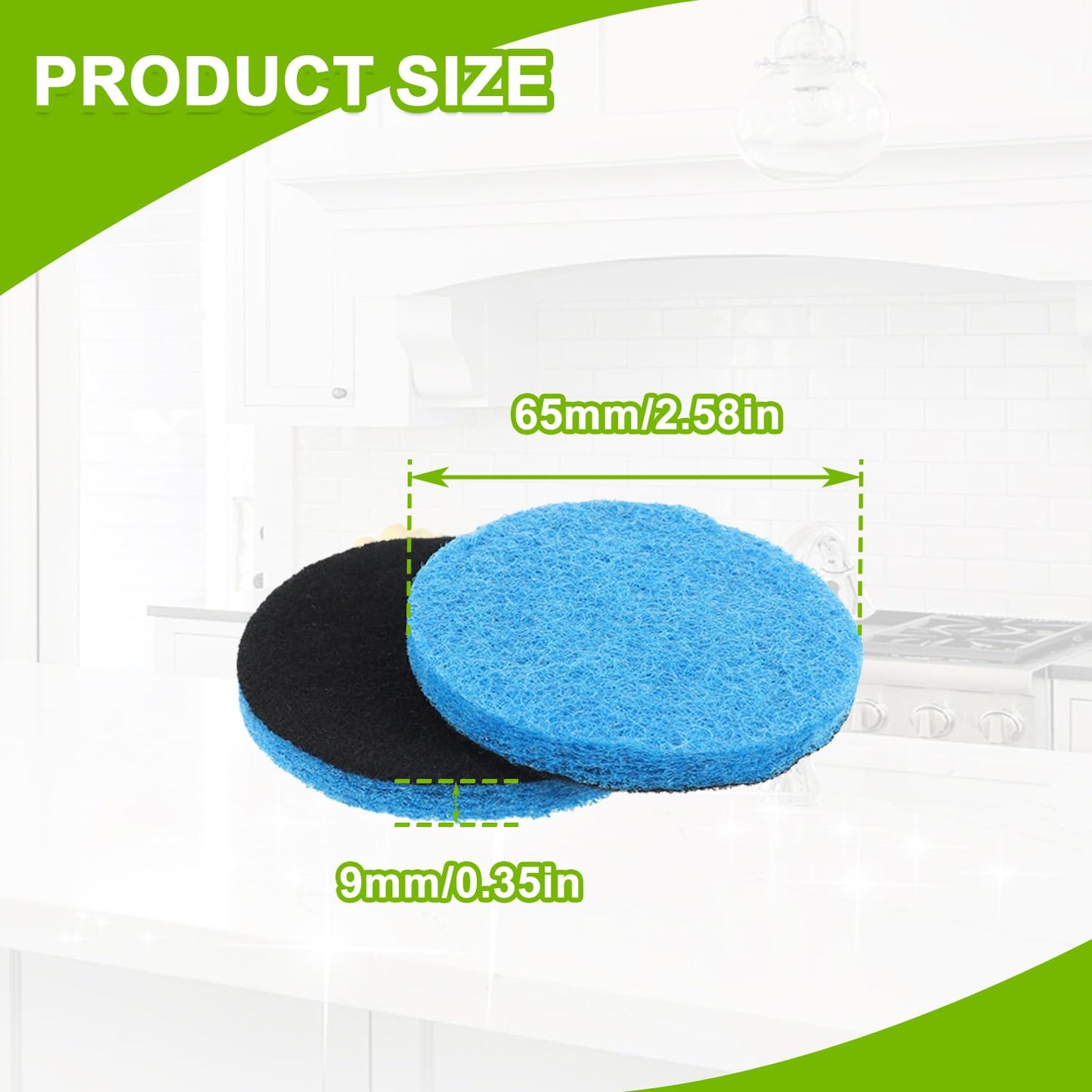 EPLZON 16pcs Microfibre Pads Power Scrubber Pads Set Electric Scrubber Replacement Scouring Pads fit for Dremel Versa Scouring Pads,Blue