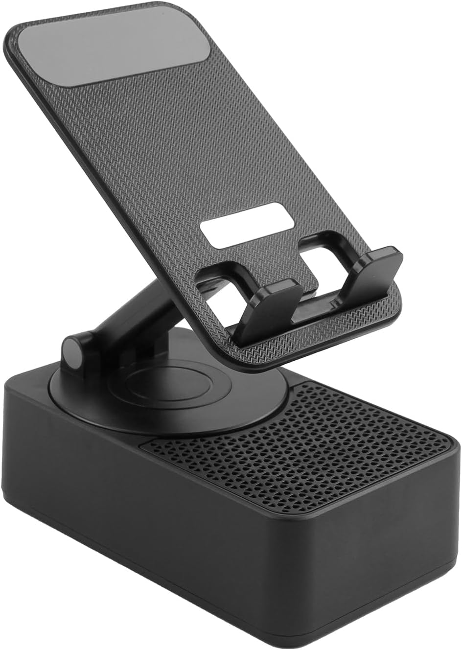 YUEWEESER 3-in-1 360 Cell Phone Stand Foldable with Induction Speaker & Atmosphere Light, Rotation Audio Dock