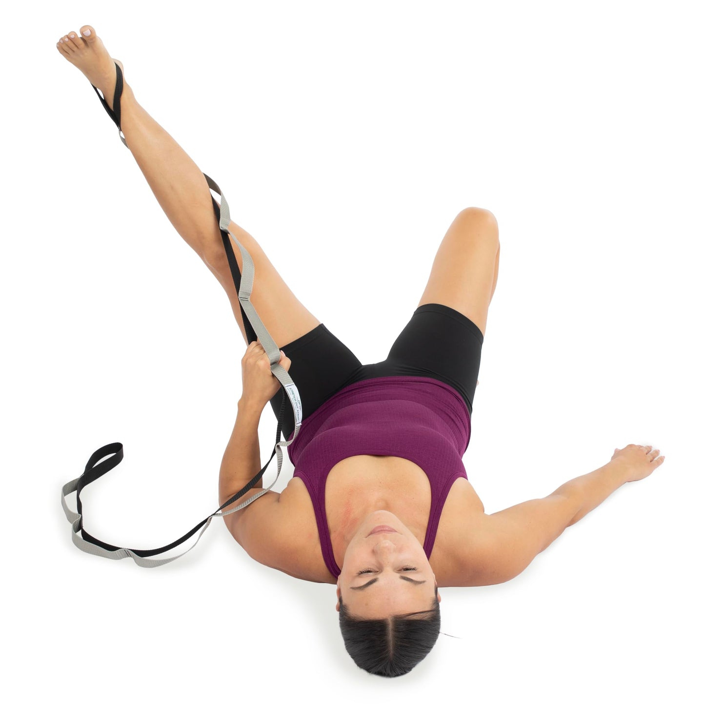 OPTP Stretch Out Strap Pro with Stretching Exercise Book, 11 Loop Stretching Strap for Yoga and Pilates, Physical Therapy Strap for Leg and Knee Recovery. Made in the USA