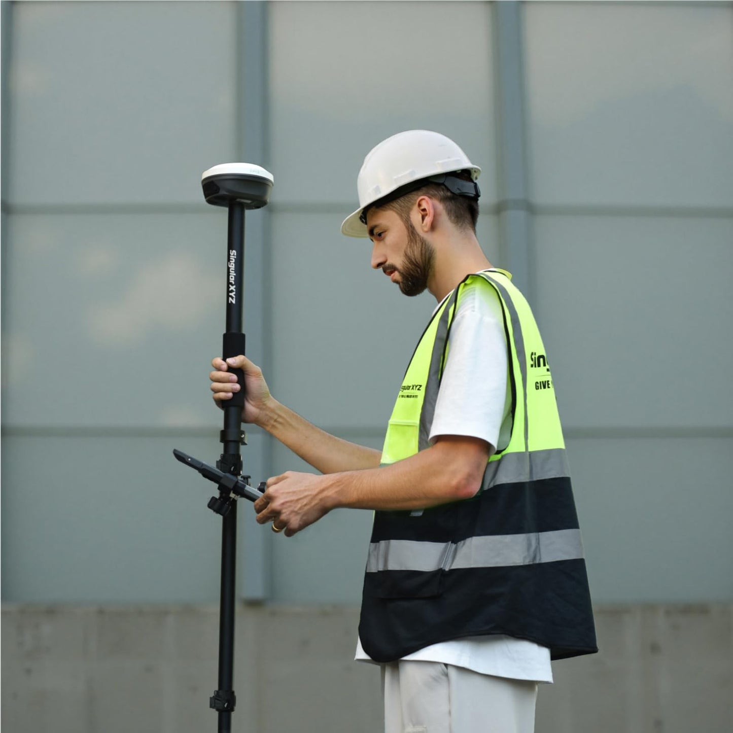 SingularXYZ Aluminum GPS Rover Rod Telescopic Survey Pole for Land Surveying & Engineering – RTK GPS/GNSS Accessory for Surveying and Measuring Poles(5.91ft/1.8m)