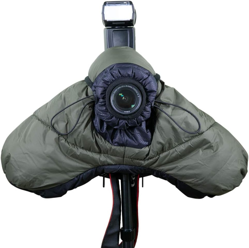 CamRebel 24-70mm, 24-105mm, 15-85mm,18-135mm, 55-205mm, 70-200mm Camera Rain Coat Cover, Cold-Proof Warm Cover, Snow