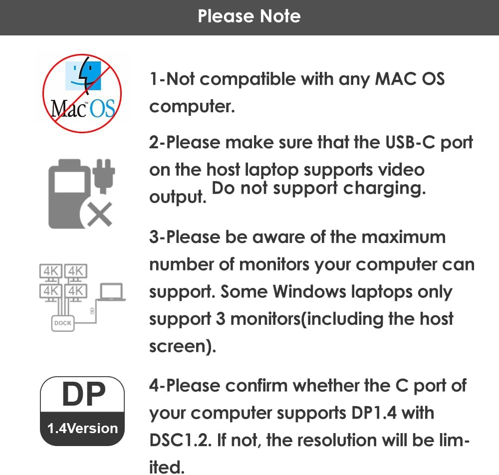 WAVLINK USB2.0 USB C Docking Station Dual DP Monitor, Displayport Docking Station with Dual DP, HDMI, VGA, Ports