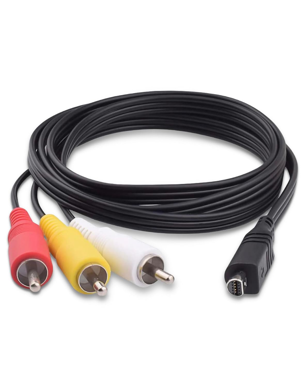 VMC-15FS 10Pin 3RCA DCR-SR40 DCR-HC20 HDR-CX7 HDR-FX7 DCR-DVD301/305/308 3.9ft AV A/V Audio Video Cable Replacement AV