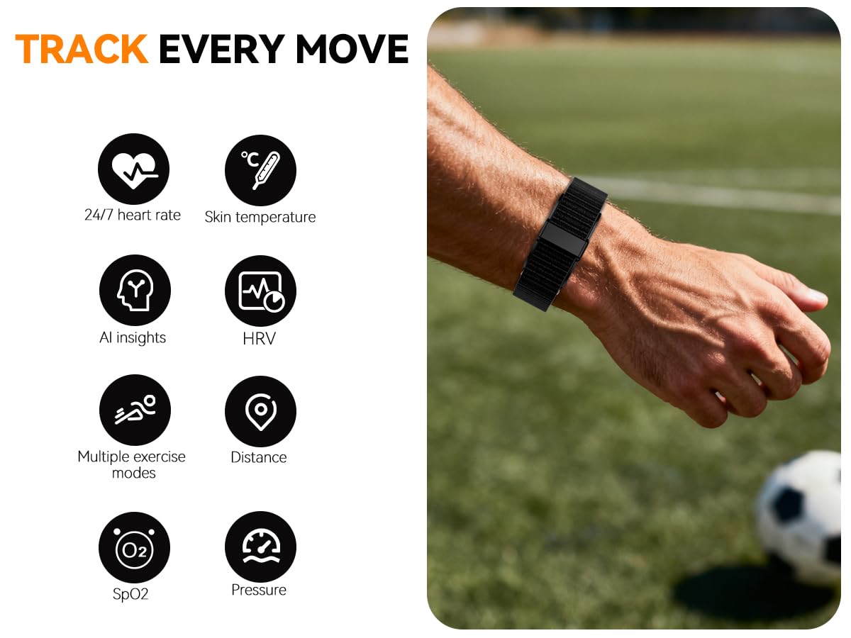 Osawalla 2026 Latest Screenless Fitness Tracker, Smart Bracelet Band, Activity & Sleep Tracking Wearable with App Sync, Lightweight Waterproof Activity Tracker Band for Men and Women