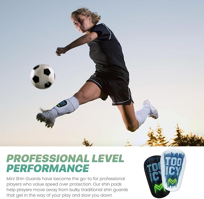 MiniGuards - Mini Shin Guards for Soccer Players - Tiny Shin Pads for Men, Women, Teens - Miniature Shin Guards 3.9 x 2.4 inch - Perfect for High Level Soccer Athletes