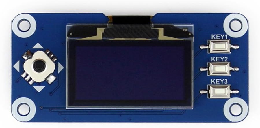 1.3inch 128x64 Communicating I2C Waveshare OLED Display HAT for Raspberry Pi Pixels with Embedded Controller via SPI