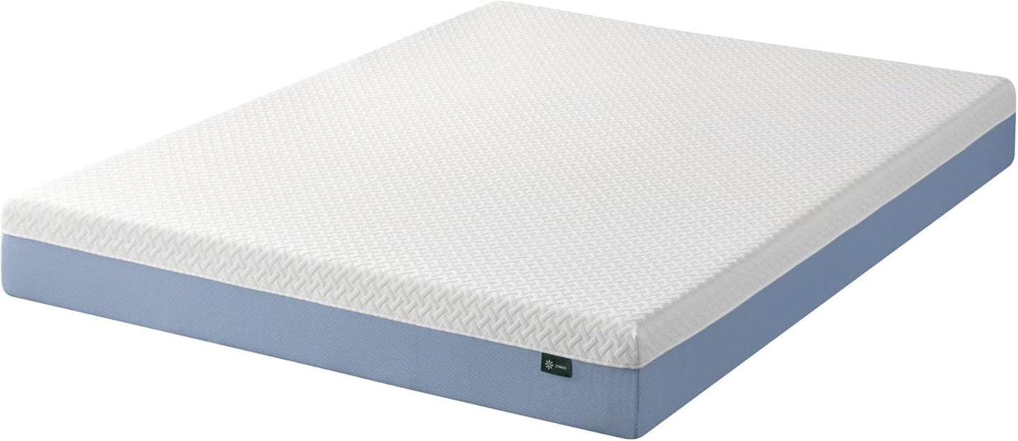 Zinus 8 Inch Queen Memory Foam Mattress - Cooling Comfort, Fiberglass Free, Medium Feel, Safe Materials